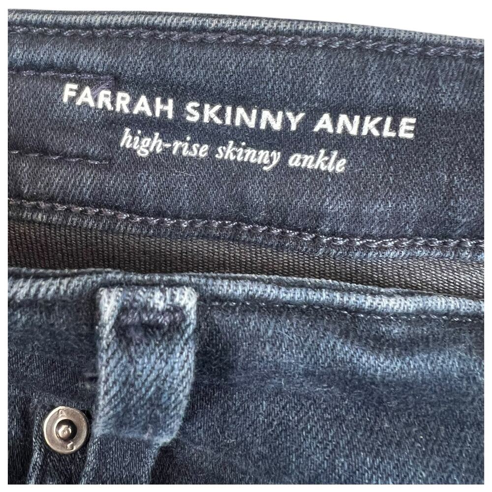AG Farrah Skinny Ankle Jeans High Rise Denim Dark Wash - 27 - Picture 3 of 12